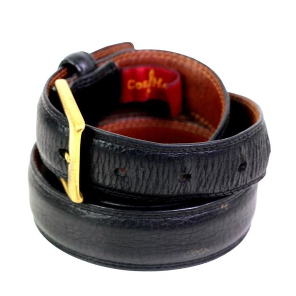 Cole Haan BLACK GENUINE LEATHER 1 1/8"Wd CASUAL DRESS MEN'S BELT Sz 38/95 (t21 - Picture 3 of 15